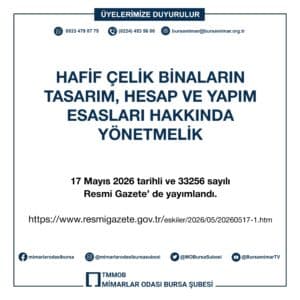 Hafif Çelik Yapı Yönetmeliği Duyurusu
