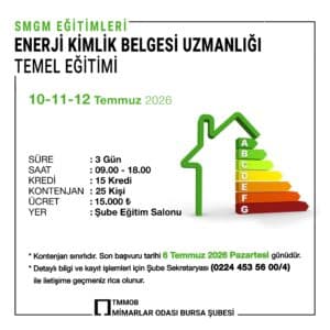 Enerji Kimlik Belgesi Uzmanlık Eğitimi